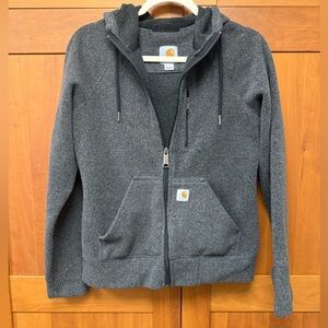 Ladies Carhartt Gray Full-Zip Hoodie XS